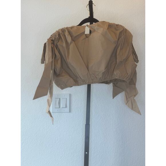 Andrea Iyamah | Halima Cotton-Blend Cropped Top - Picture 8 of 9